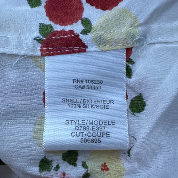 EQUIPMENT FEMME Silk Reagan Hydrangea Floral Print Blouse X-Small Coquette - Picture 6 of 7